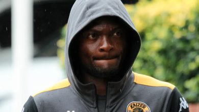 Christian Saile of Kaizer Chiefs before a training session in Naturena