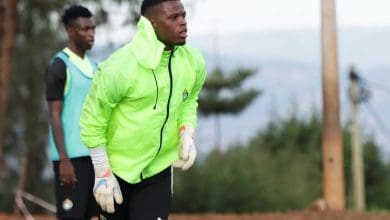 Goalkeeper Donovan Bernard during a Zimbabwe Warriors training