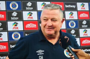Gavin Hunt during Super Sport United presser