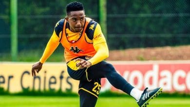 Kaizer Chiefs defender Given Msimango during training session