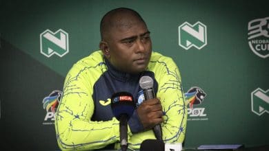 Richards Bay FC coach Ronnie Gabriel during the presser