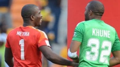 Itumeleng Khune with the late Senzo Meyiwa