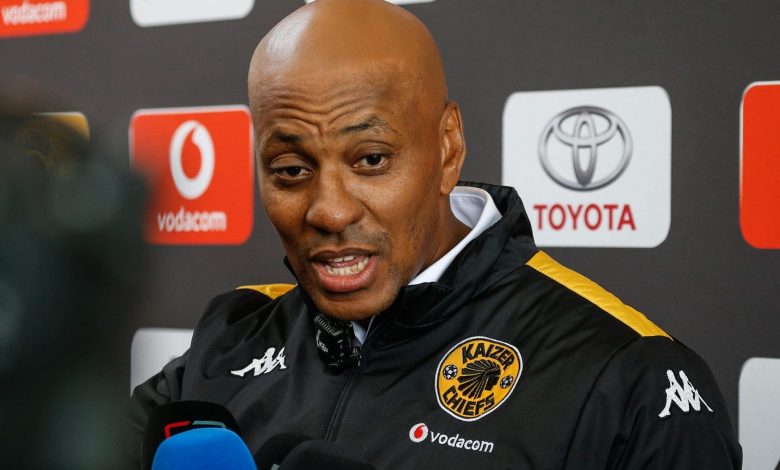 Kaizer Chiefs Sporting Director Kaizer Motaung Jr addressing the media