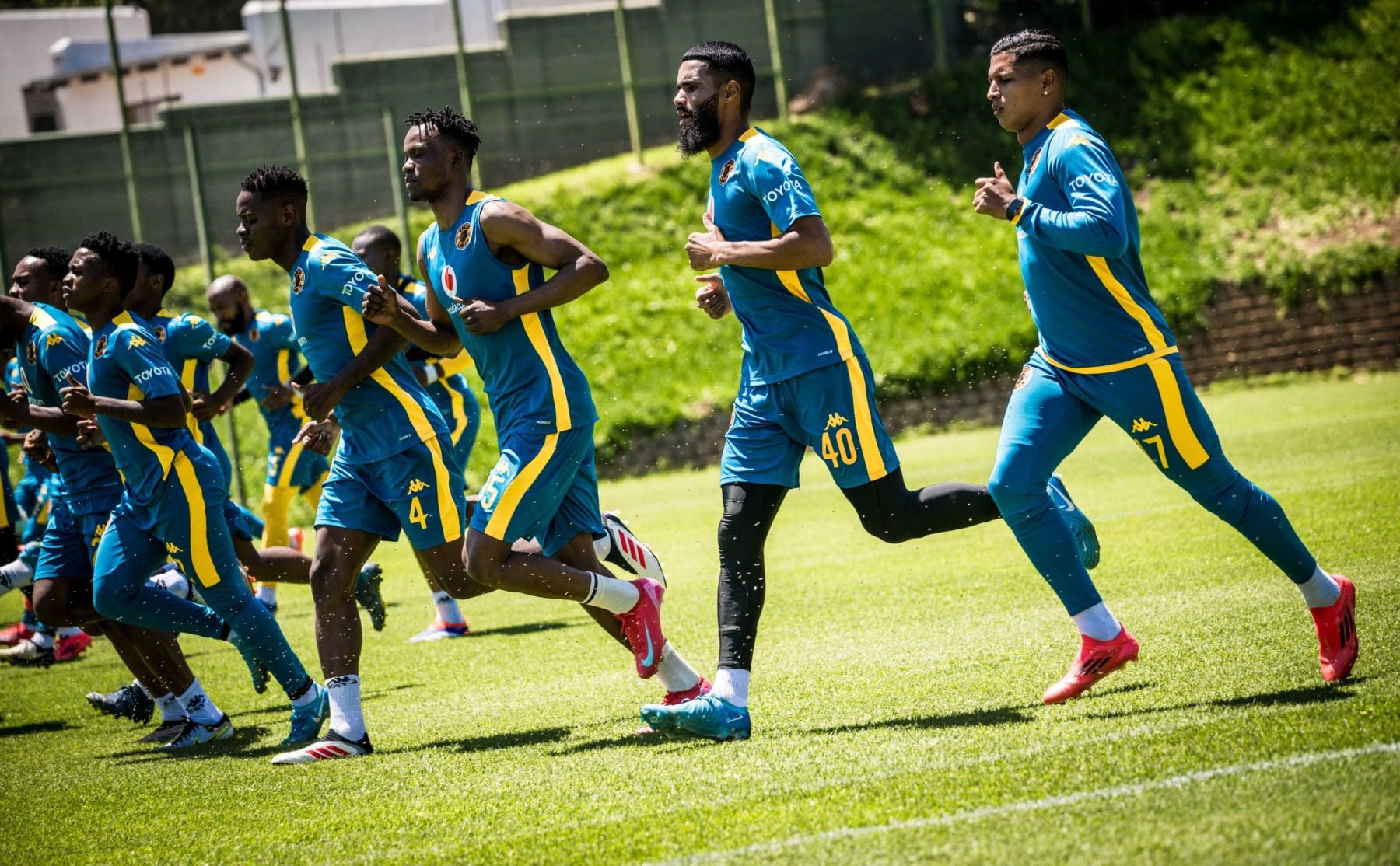 Kaizer Chiefs players at a training session