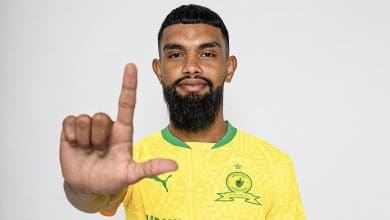 Mamelodi Sundowns new Keanu Cupido during his unveiling