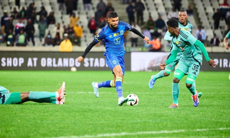 New Mamelodi Sundowns defender Keanu in action in the Betway Premiership