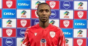 Defensive midfielder Lehlohonolo Mtshali during his stint at the Betway Premiership side Sekhukhune United