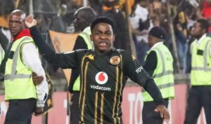 Mfundo Vilakazi celebrating a goal against Marumo Gallants