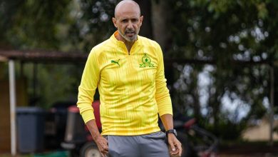 Miguel Cardoso of Mamelodi Sundowns at training