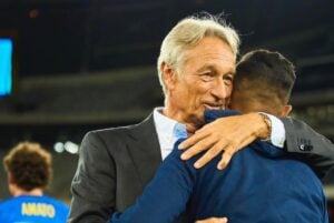 Muhsin Ertugral celebrating Cape Town City's win