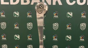 Nedbank Cup trophy during the launch