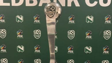 Nedbank Cup trophy during the launch