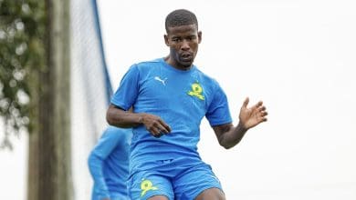 Mamelodi Sundowns attacker Neo Maema in training