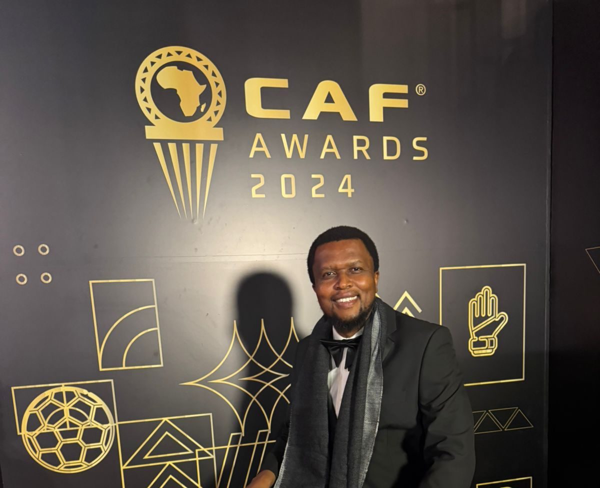 Nqobile Magwizi, a frontrunner to run Zimbabwe football, at the CAF awards 2024