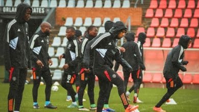 Orlando Pirates players during a training session