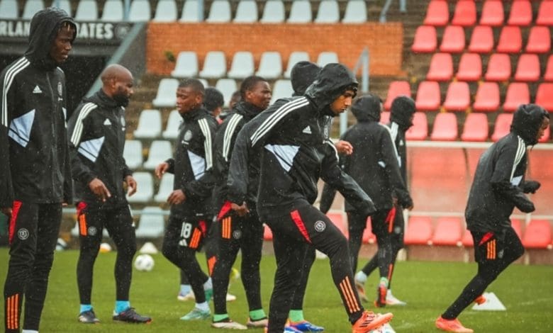 Orlando Pirates players during a training session