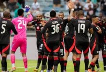 Orlando Pirates players celebrate a victory