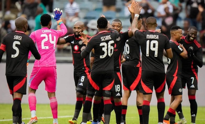 Orlando Pirates players celebrate a victory