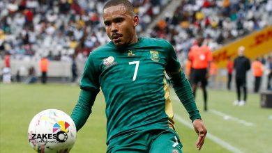 Kaizer Chiefs target Oswin Appollis in action for Bafana Bafana