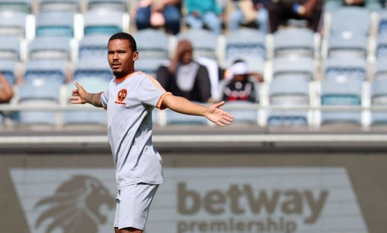 Oswin Appollis of Polokwane City warming up before a game