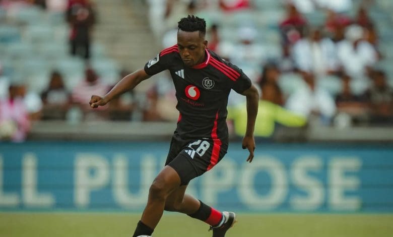 Orlando Pirates star Patrick Maswanganyi in action