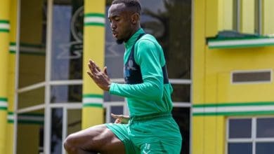 Peter Shalulile during a Mamelodi Sundowns training training