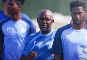 Esteghlal FC coach Pitso Mosimane during training