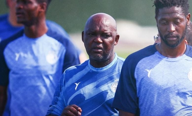 Esteghlal FC coach Pitso Mosimane during training