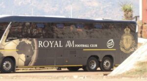 Royal AM bus packed at the stadium