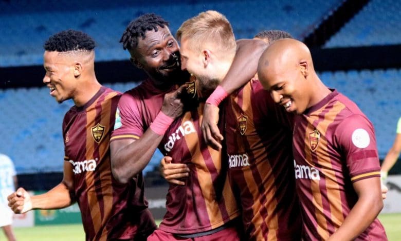 Stellenbosch FC players celebrating