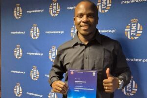 Former Orlando Pirates forward Takesure Chinyama during his UEFA B classes