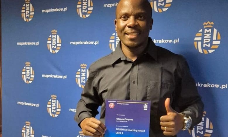 Former Orlando Pirates forward Takesure Chinyama during his UEFA B classes