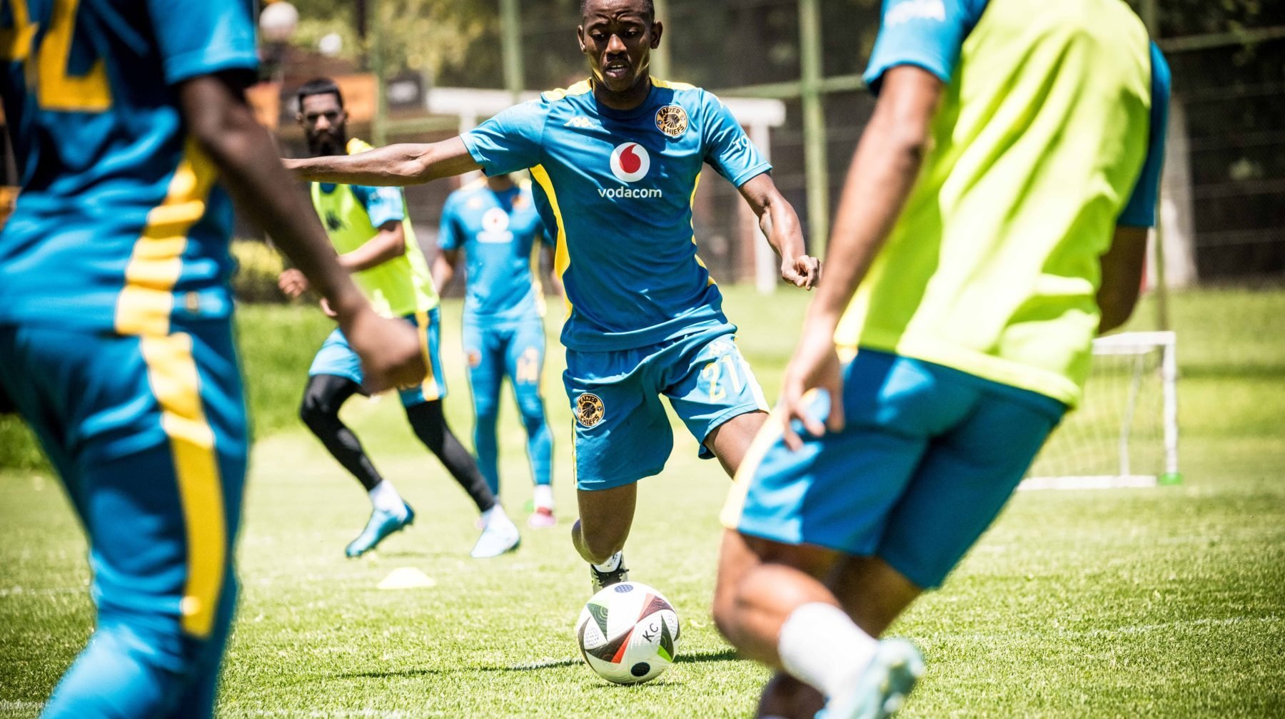 Thabo Cele during a training session at Kaizer Chiefs