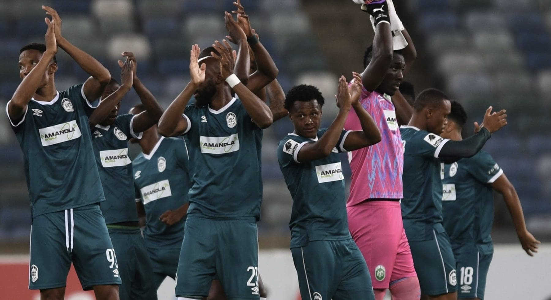 AmaZulu FC players ahead of their match against Magesi FC