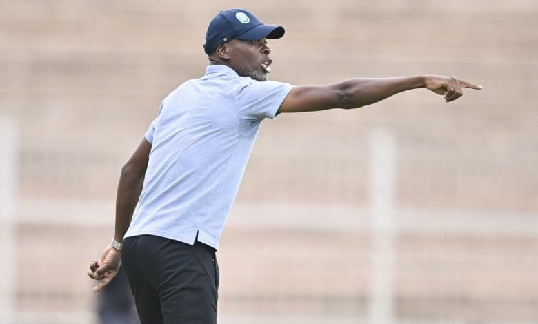 AmaZulu FC coach Arthur Zwane giving instructions on the touchline