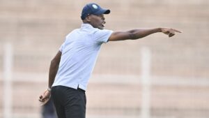 AmaZulu FC coach Arthur Zwane giving instructions on the touchline