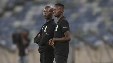 Arthur Zwane and Vusumuzi Vilakazi during their time as co-coaches at AmaZulu FC