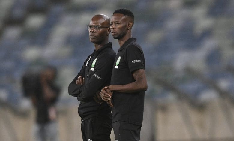 Arthur Zwane and Vusumuzi Vilakazi during their time as co-coaches at AmaZulu FC