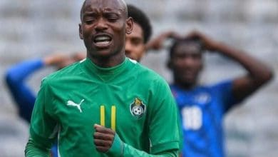 Khama Billiat in Zimbabwe national team colors