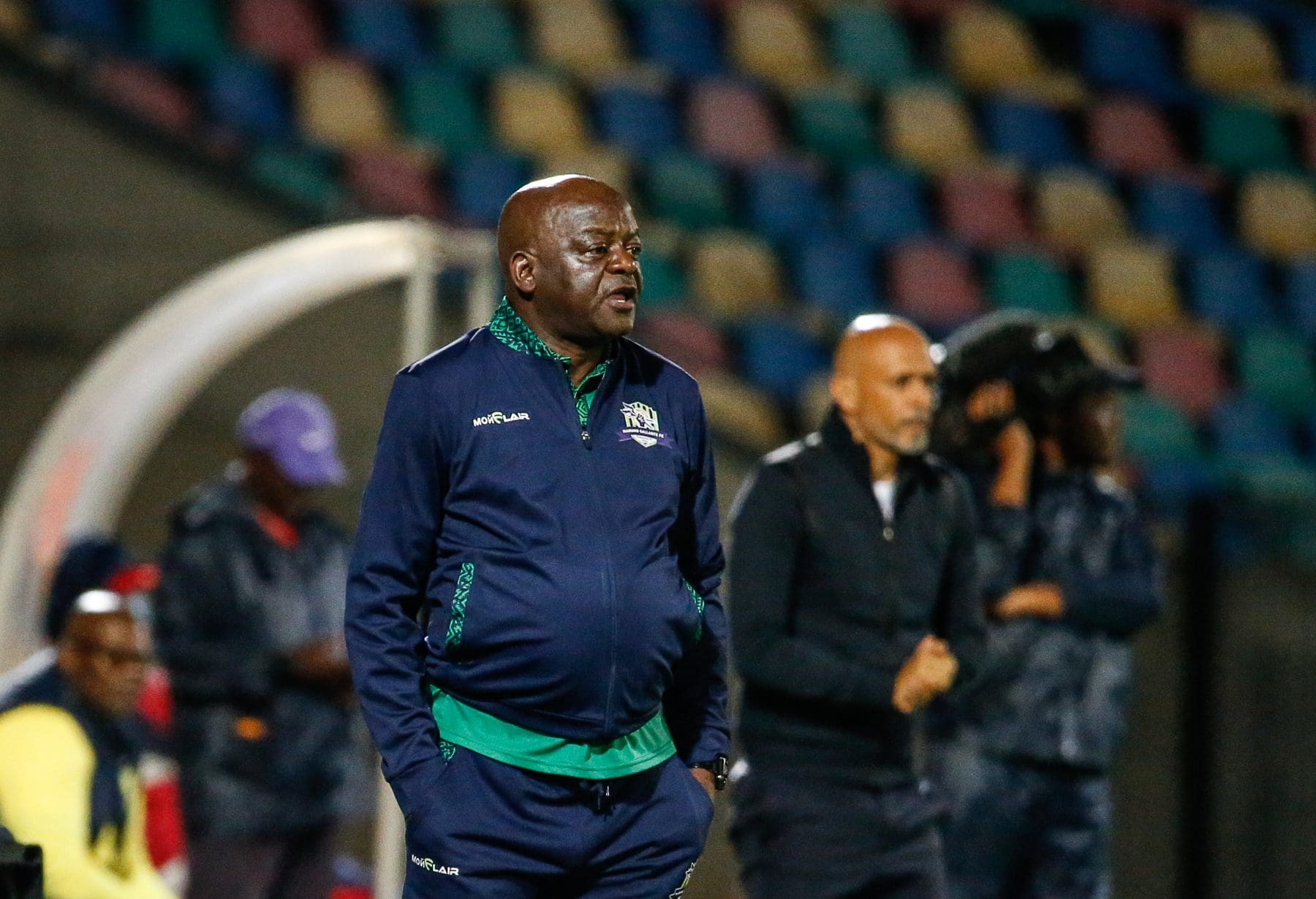 Coach Dan Malesela on the touchline during his stint with Marumo Gallants