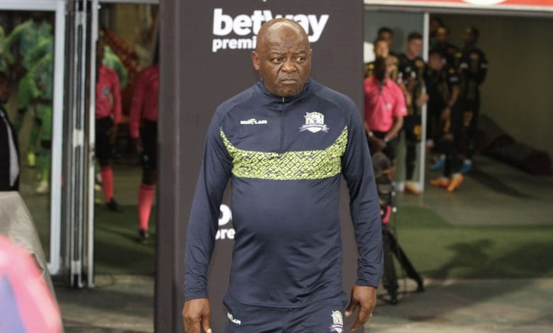 Marumo Gallants coach Dan Malesela walking from tunnel