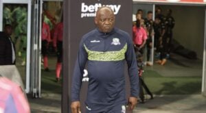 Marumo Gallants coach Dan Malesela walking from tunnel