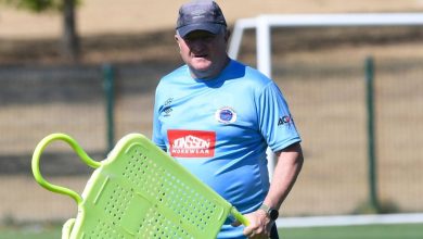 SuperSport United coach Gavin Hunt during a training session