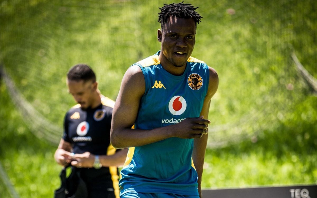 Glody Lilepo Makabi during a Kaizer Chiefs training session