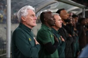 Bafana Bafana head coach Hugo Broos