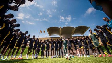 Kaizer Chiefs players at the Village after a training session