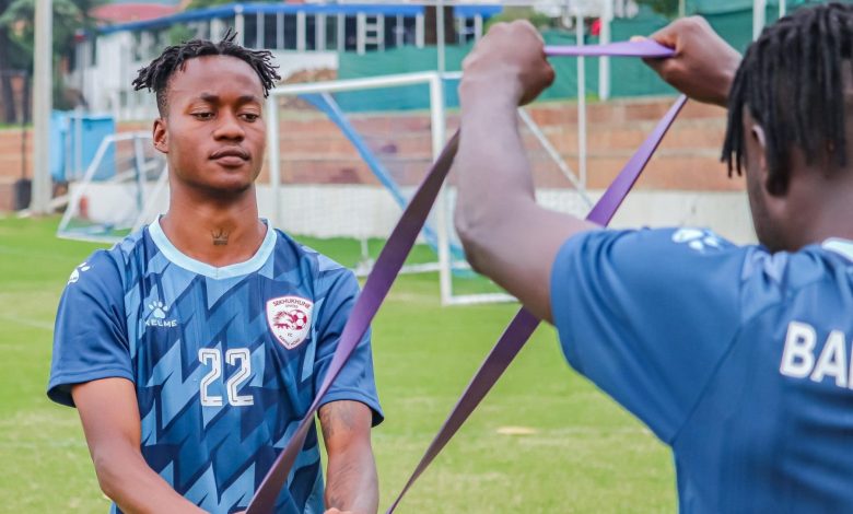 Katlego Otladisa during Sekhukhune United training session