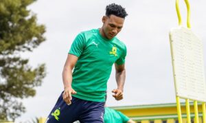 Kegan Johannes at training with Mamelodi Sundowns