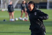 Linda Motlhalo during Glasgow City FC training