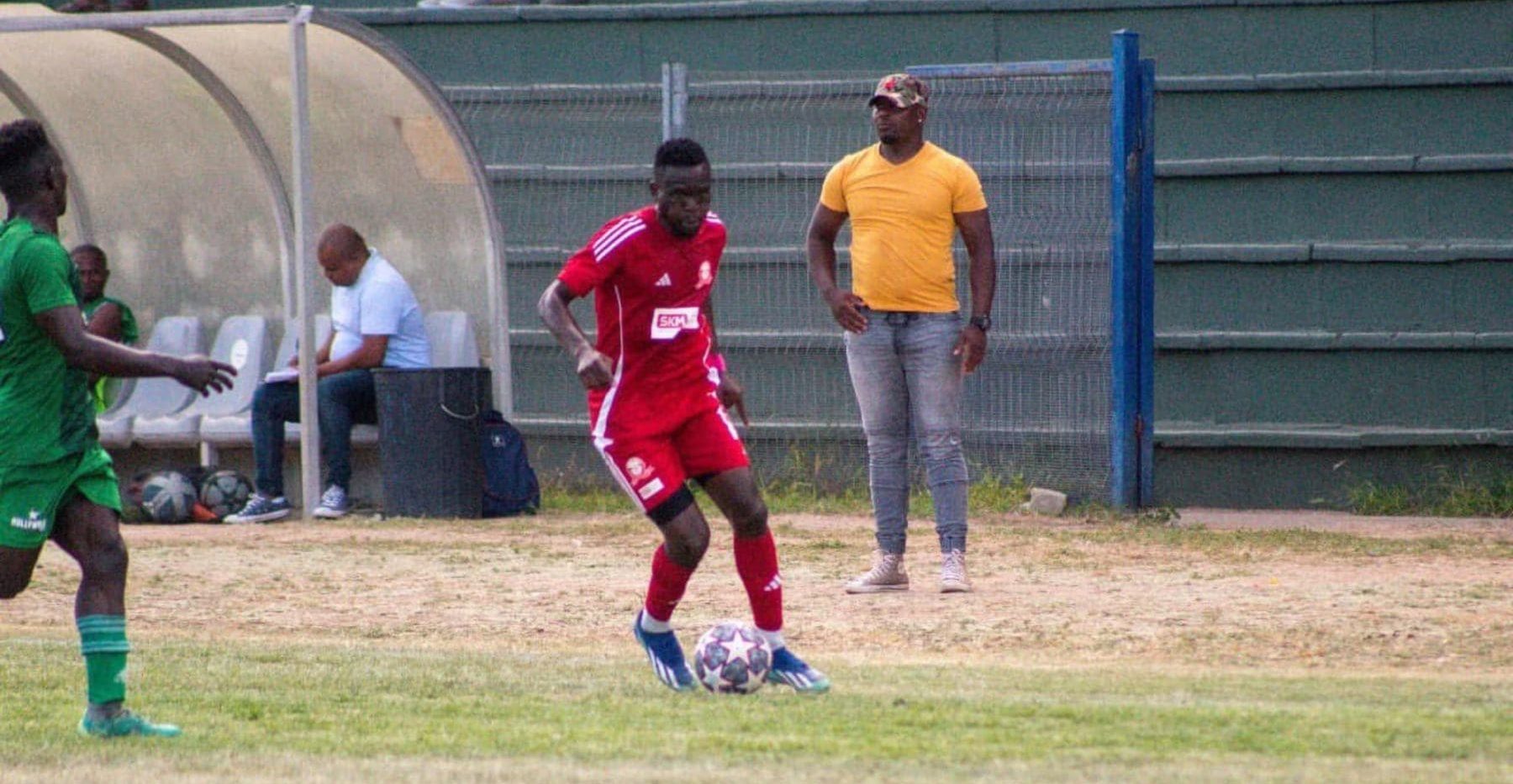 Luyolo Nomandela in action for ABC Motsepe League side Tiger Boys